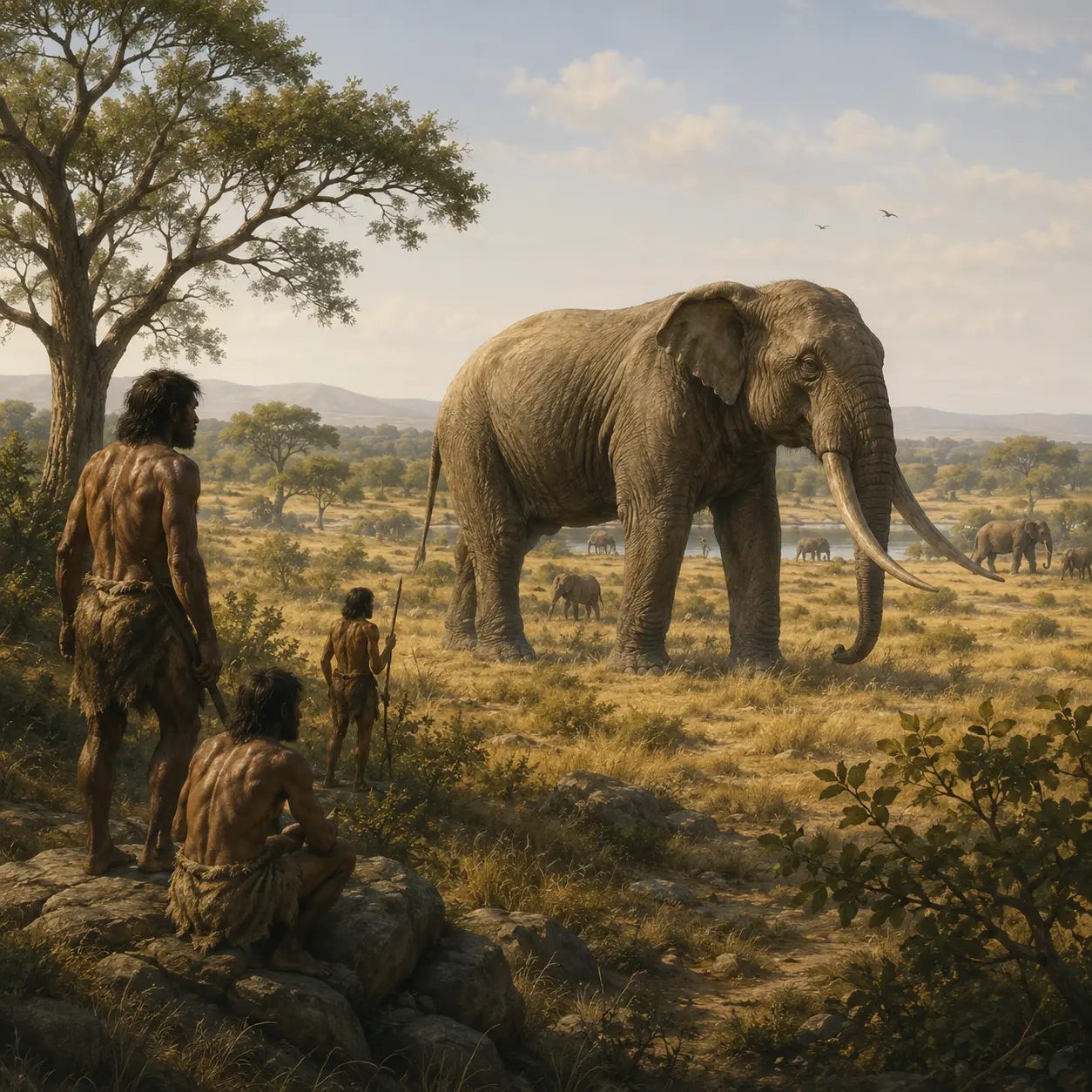 Homo erectus and proboscidean megafauna in the early Pleistocene