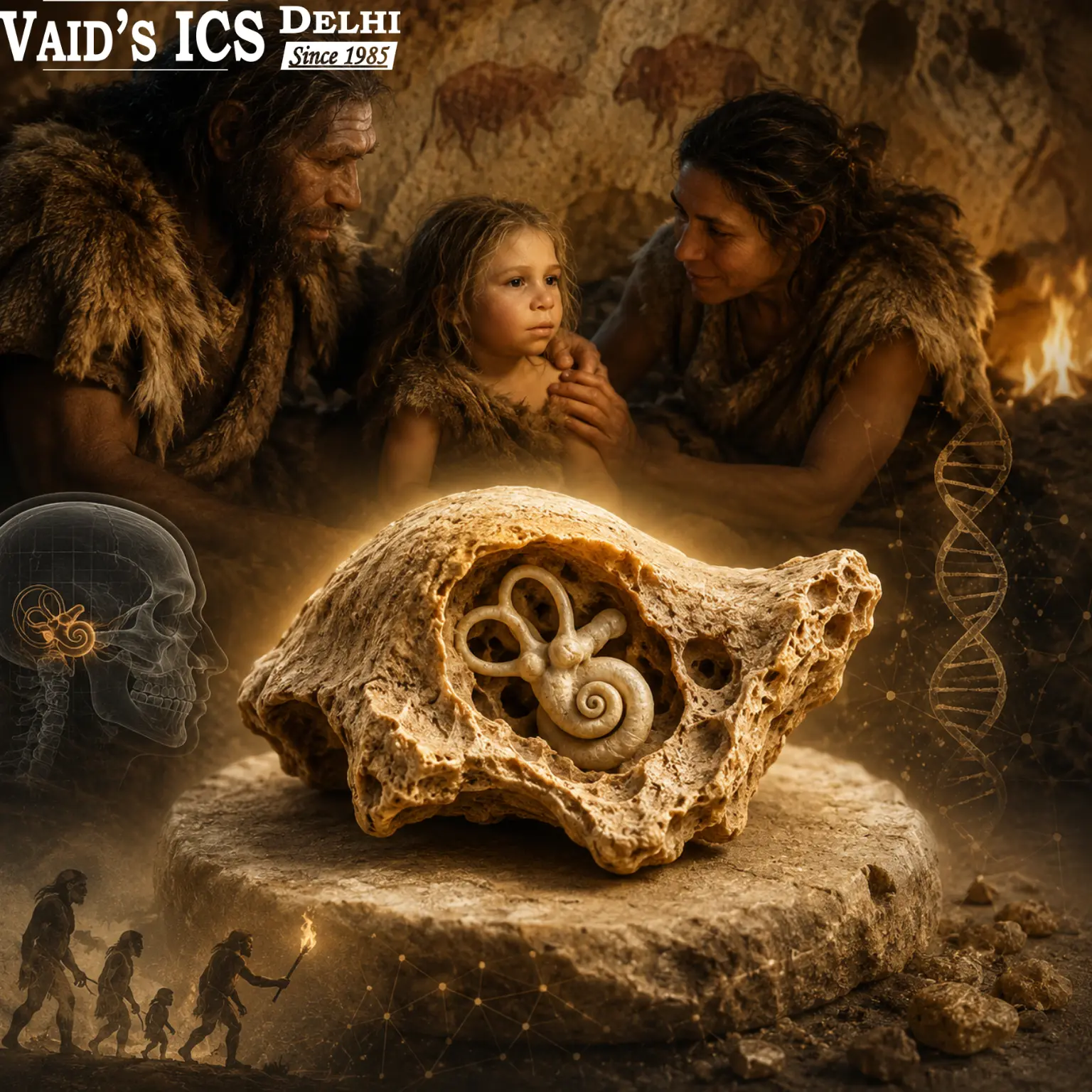 Neanderthal child inner-ear temporal bone from Cova Negra and evidence of caregiving