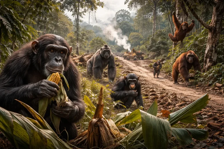 How Great Apes Change Their Behaviour Under Human Disturbance