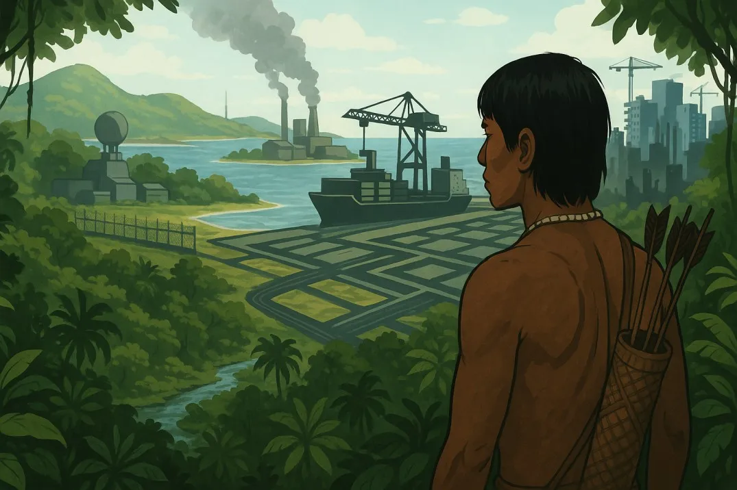 Great Nicobar Island forest and the Shompen, a particularly vulnerable tribal group affected by the development project