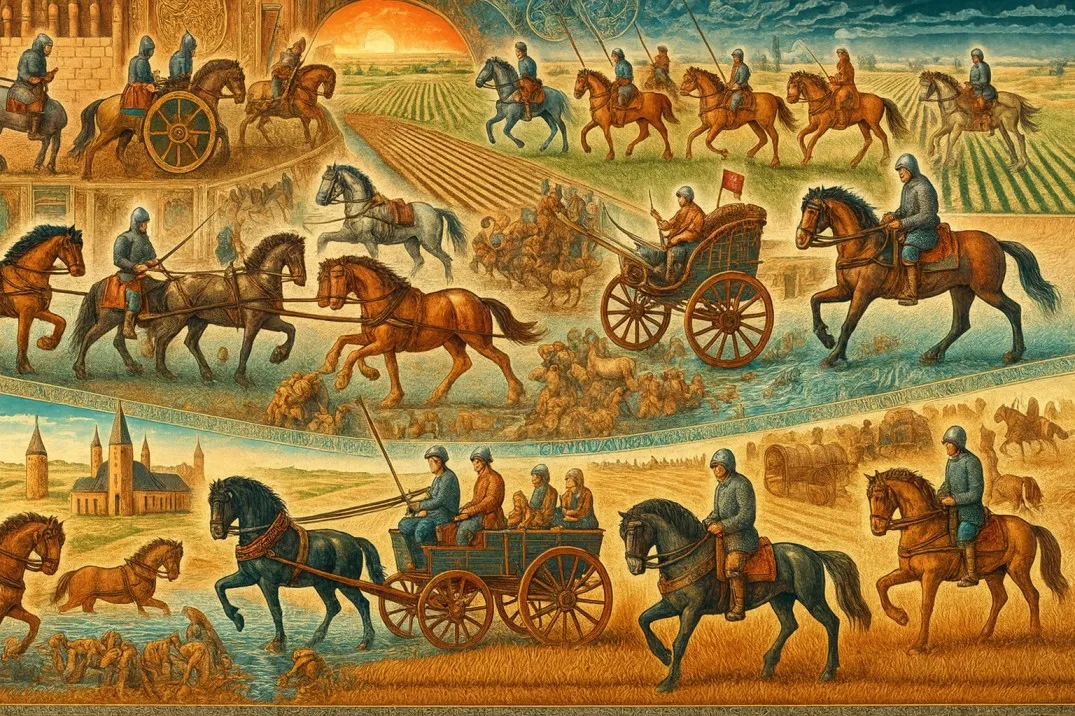 Early domesticated horses on the Eurasian steppe, illustrating the impact of horse domestication on human society