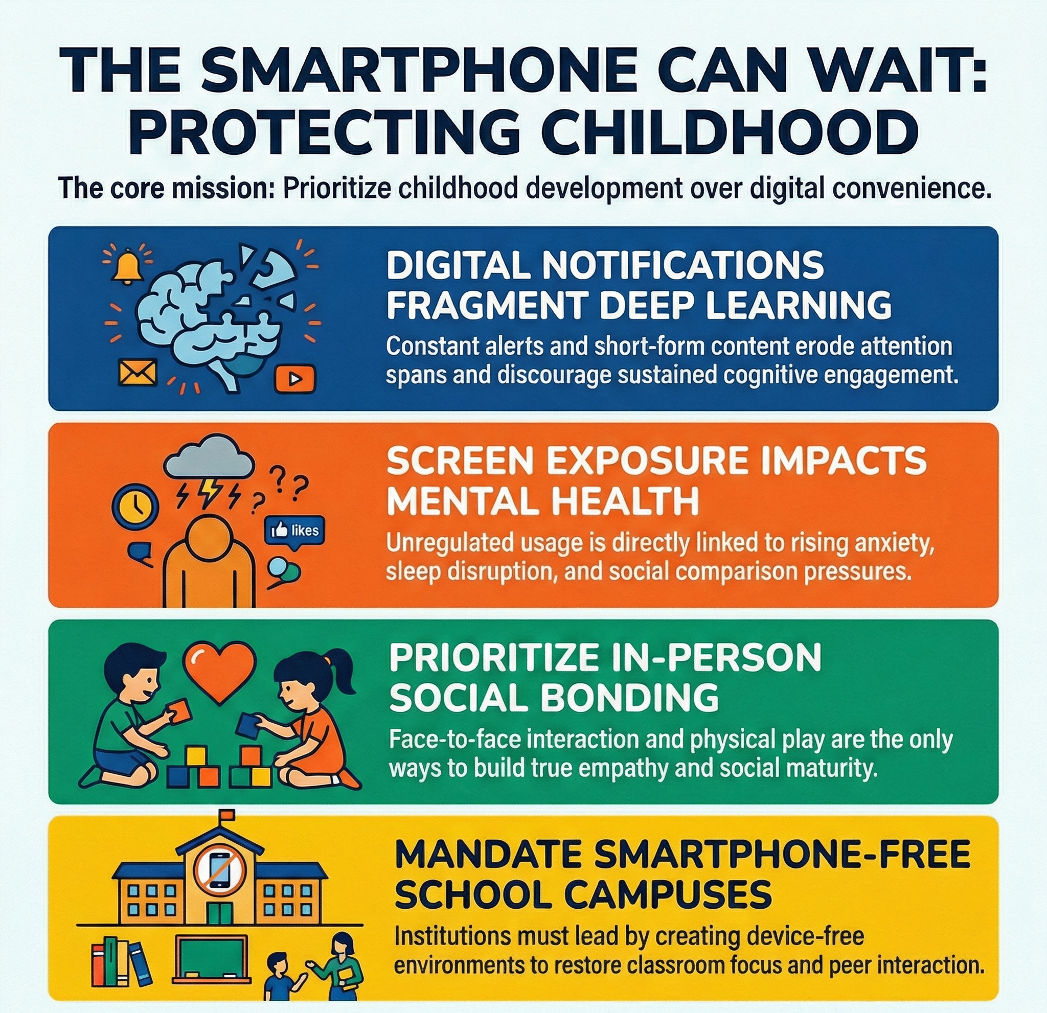 The smartphone can wait, childhood can&rsquo;t