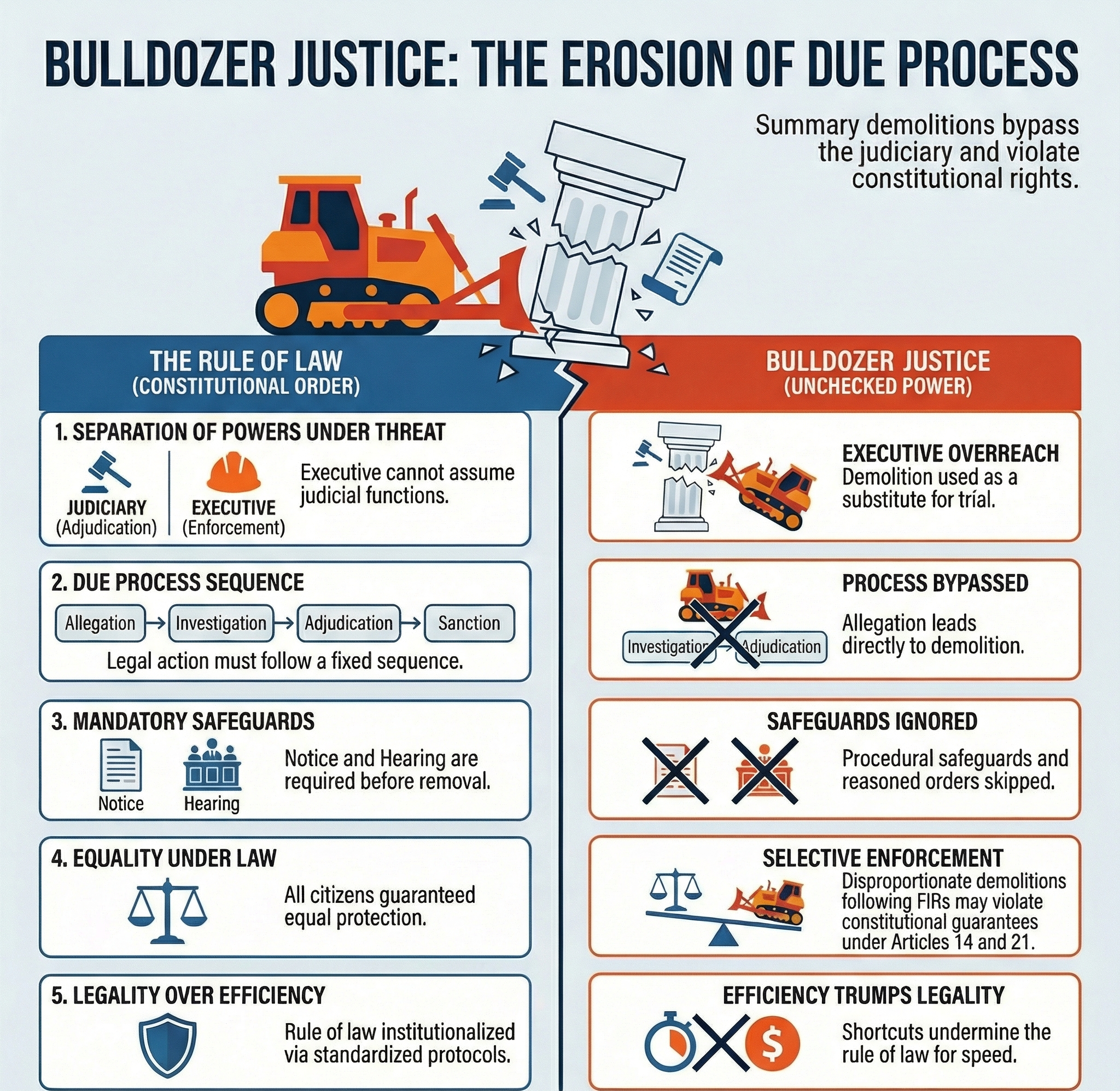 Why bulldozers threaten due process Why bulldozers threaten due process