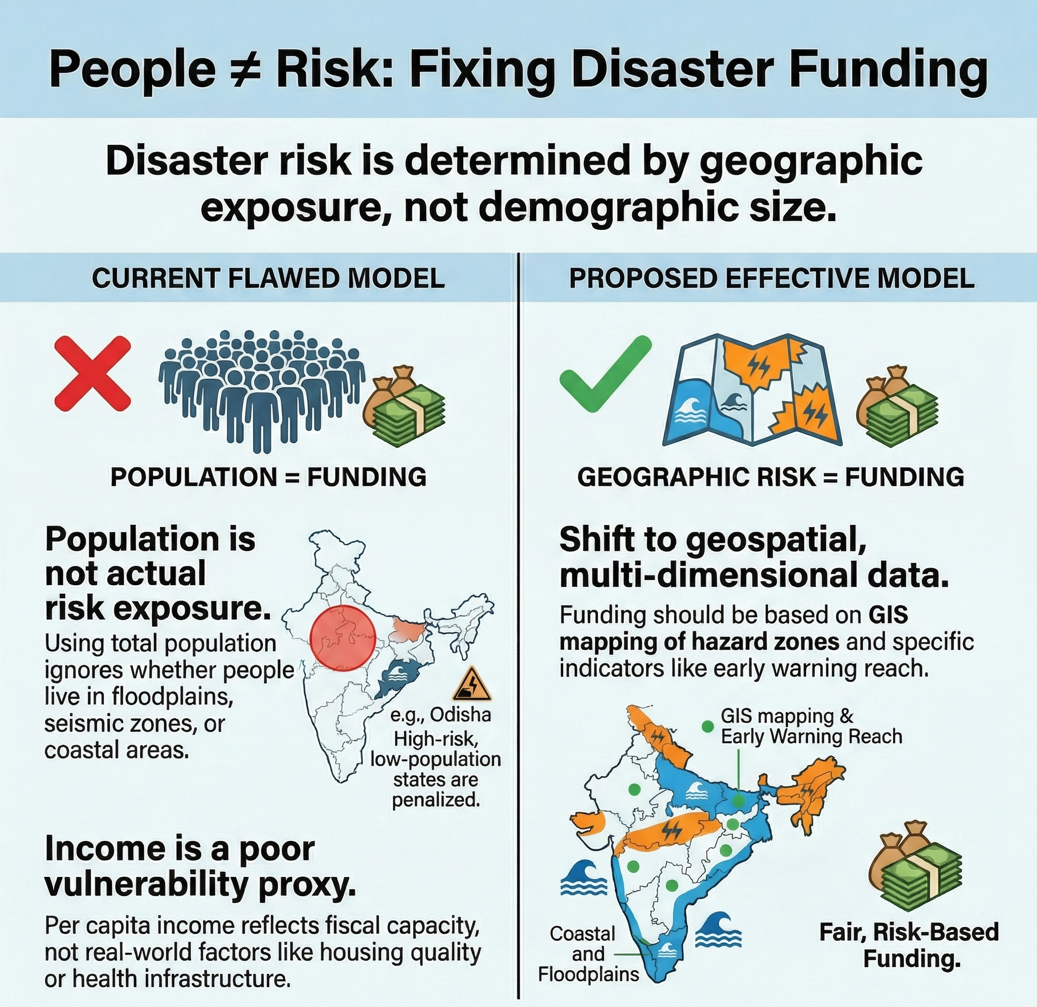 Counting people is not counting disaster risk
