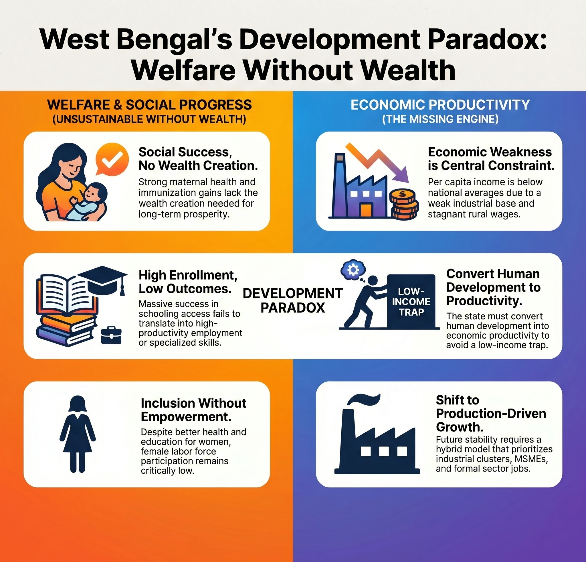 Development in West Bengal leaves much to be desired Development in West Bengal leaves much to be desired